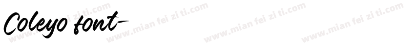 Coleyo font字体转换
